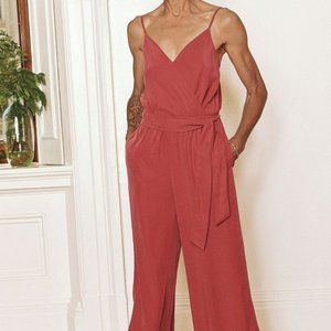 Amour Vert Red Wide Leg "Kinton" Jumpsuit XS